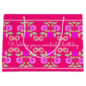 Flower Girly Designer Große Geschenktüte (Vorderseite)