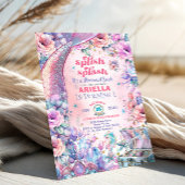 Flower Glitter Mermaid Tail 2nd Birthday Einladung