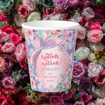 Flower Glitter Mermaid Tail 2nd Birthday