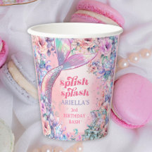 Flower Glitter Mermaid Tail 3rd Birthday