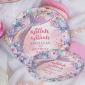 Flower Glitter Mermaid Tail 3rd Birthday Pappteller