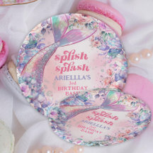 Flower Glitter Mermaid Tail 3rd Birthday