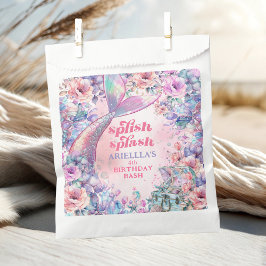 Flower Glitter Mermaid Tail 4th Birthday Geschenktütchen