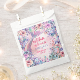 Flower Glitter Mermaid Tail 7th Birthday Geschenktütchen