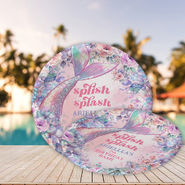 Flower Glitter Mermaid Tail 7th Birthday Pappteller