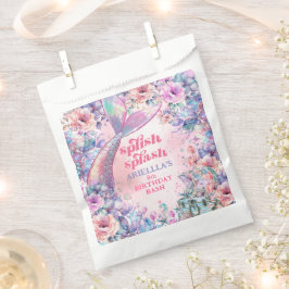 Flower Glitter Mermaid Tail 8th Birthday Geschenktütchen