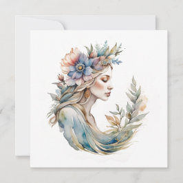 Flower Goddess Ostara Spring Equinox Sabbat Feiertagskarte