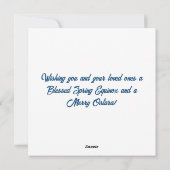 Flower Goddess Ostara Spring Equinox Sabbat Feiertagskarte (Rückseite)