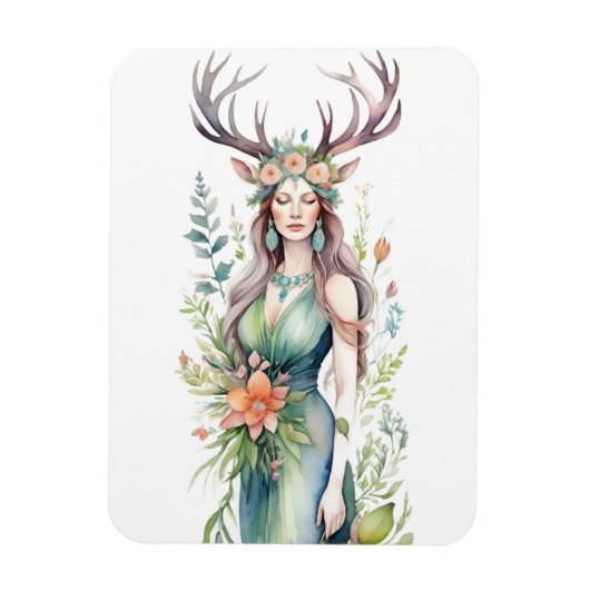 Flower Goddess Ostara Spring Equinox Sabbat Magnet (Vertikal)