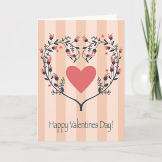 Flower Heart Design Valentine Card Feiertagskarte