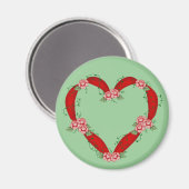 Flower Heart Magnet (Vorderseite/Rückseite)