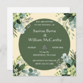 Flower Irish Wedding Einladung (Vorne/Hinten)