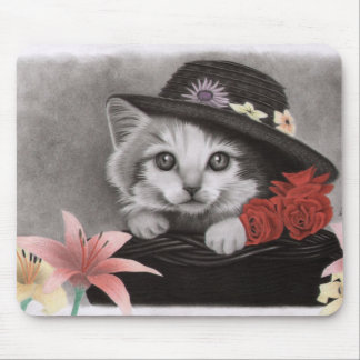 Flower kitty mousepad
