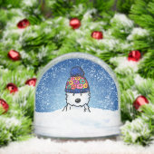 Flower Knit Hat Westie Schneekugeln (Weihnachten)