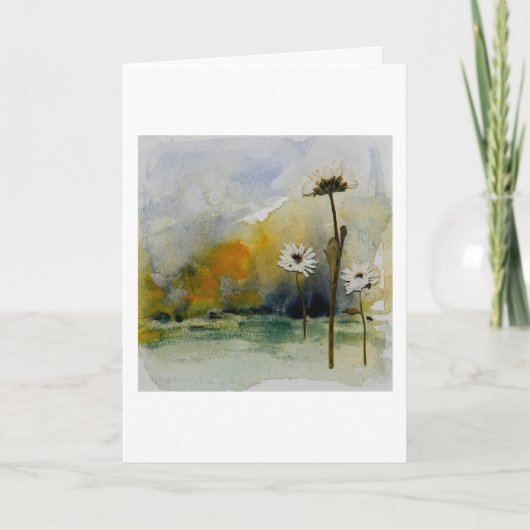 Flower Landscape Greeting Card Blank Inside  Karte (Vorderseite)