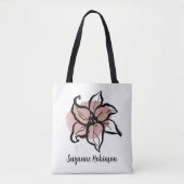 Flower line art  (PERSONALIZE) Tasche (Vorderseite)