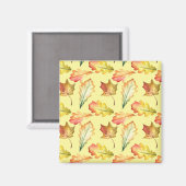 Flower Line Drawing Magnet (Vorderseite/Rückseite)