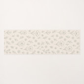 Flower Line Drawing Mindful Minimalist Yogamatte (Rückseite (Horizontal))