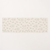 Flower Line Drawing Mindful Minimalist Yogamatte (Vorderseite (Horizontal))