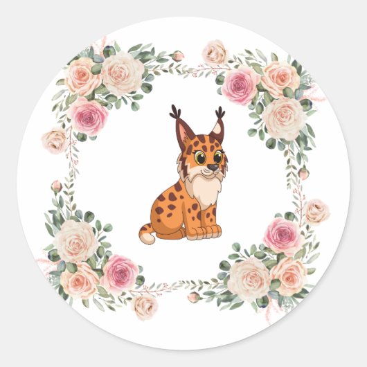 Flower Lynx Sticker (Vorderseite)