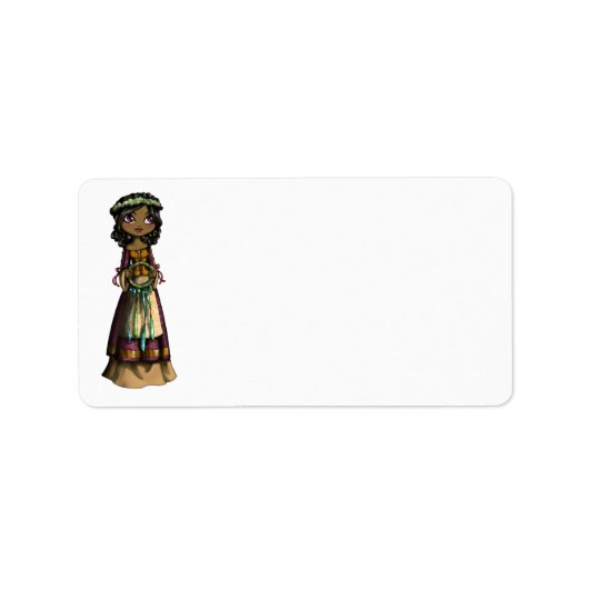 Flower Maiden Adressaufkleber (Vorne)