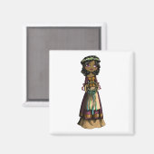 Flower Maiden Magnet (Vorderseite/Rückseite)