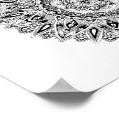 Flower mandala w/ seed of life poster (Ecke)