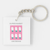 Flower Market - Amsterdam Schlüsselanhänger (Rückseite)