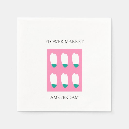Flower Market - Amsterdam Serviette (Vorderseite)