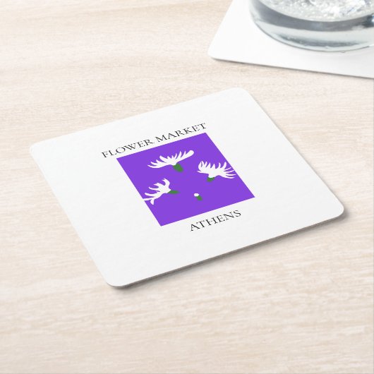 Flower Market - Athens Rechteckiger Pappuntersetzer (angewinkelt)