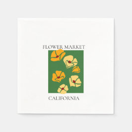 Flower Market - California Serviette
