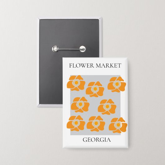 Flower Market - Georgia Button (Vorderseite/Rückseite)
