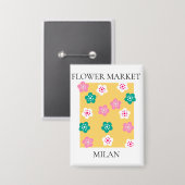 Flower Market - Milan Button (Vorderseite/Rückseite)