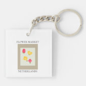 Flower Market - Netherlands Schlüsselanhänger (Rückseite)
