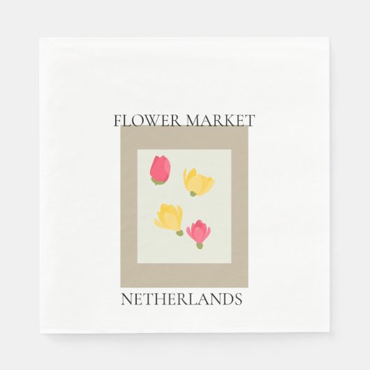 Flower Market - Netherlands Serviette (Vorderseite)