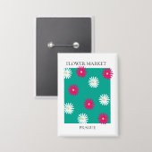 Flower Market - Prague Button (Vorderseite/Rückseite)