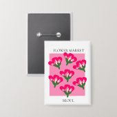 Flower Market - Seoul Button (Vorderseite/Rückseite)