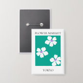 Flower Market - Tokyo Button (Vorderseite/Rückseite)