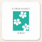 Flower Market - Tokyo Rechteckiger Pappuntersetzer (Vorderseite)