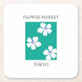 Flower Market - Tokyo Rechteckiger Pappuntersetzer
