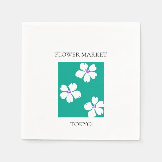 Flower Market - Tokyo Serviette (Vorderseite)