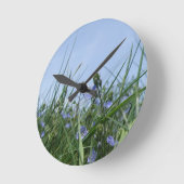 Flower Meadow Clock Runde Wanduhr (Winkel)