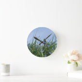 Flower Meadow Clock Runde Wanduhr (Zuhause)