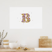 Flower monogram 'B' Poster (Küche)