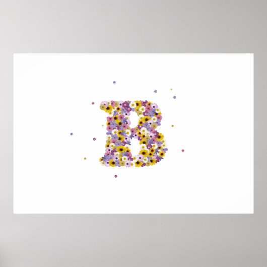 Flower monogram 'B' Poster (Vorne)