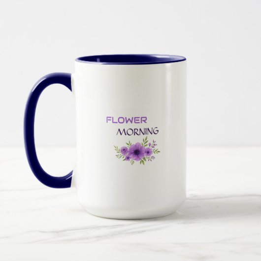 Flower Morning — Elegant Purple Floral Mug Design Tasse (Links)