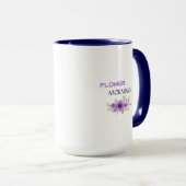 Flower Morning — Elegant Purple Floral Mug Design Tasse (VorderseiteRechts)