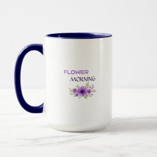 Flower Morning – Elegante lila Blumen-Tassendesign Tasse