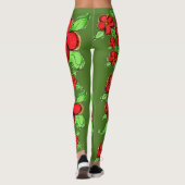 Flower Moss Green Leggings (Rückseite)