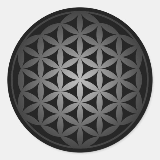 flower of life3 runder aufkleber (Vorderseite)